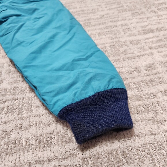 VTG Woolrich women's faux sherpa fleece utility bomber jacket aqua size S - Picture 7 of 11